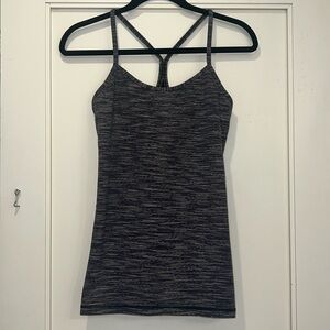 Lululemon Size 8 Grey & Black Tank